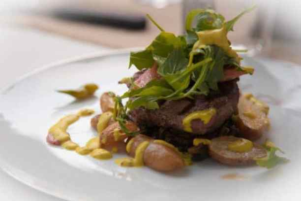 a plate of food on a table